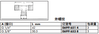 外螺紋T型接頭