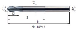 哈恩庫(kù)博VHM 半徑銑刀，長(zhǎng)結(jié)構(gòu)16974230