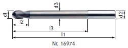 哈恩庫(kù)博VHM 半徑銑刀，超長(zhǎng)16974250