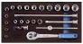 吉多瑞套筒套裝3/8"裝入1/3工具模塊2322382