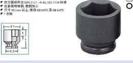 吉多瑞沖擊套筒 1.1/2”六角6329530