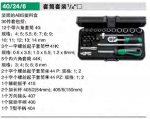 達威力套筒套裝1/4
