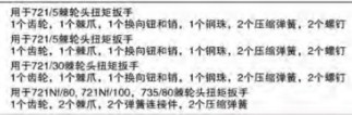 達威力用于721/15-80 扭矩扳手的棘輪配件套裝59191080