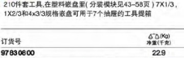 達威力Audi 車間用工具套裝97830800