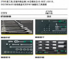 達威力奔馳（Mercedes-Benz)汽車的工具套裝97830008