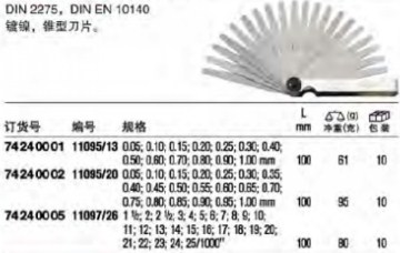 達(dá)威力精密測隙規(guī)74240005
