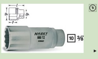哈蔡特12角套筒880 TZ-22