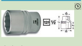 哈蔡特12角套筒900 AZ-1.1/4